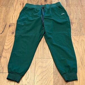 FIGS Zamora Jogger Scrub Pants Womens XXL Hunter Green Technical Collection